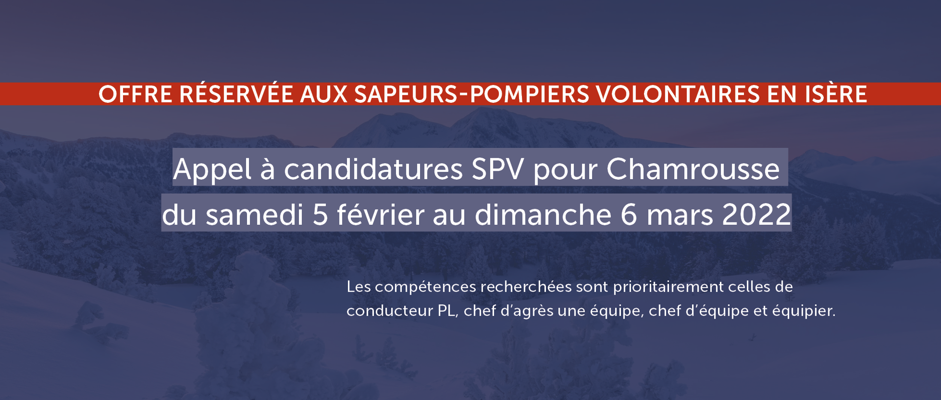 Renfort aux postes SPV à Chamrousse